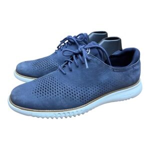 Cole Haan 2.ZeroGrand Mens size 8 M Laser Wingtip Blue Oxford C23806